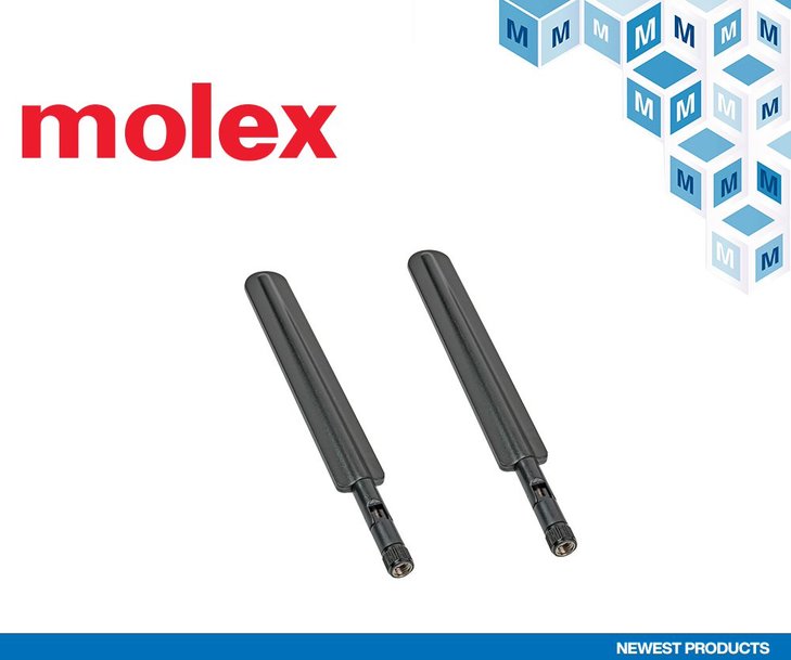 Mouser Electronics stocke désormais des antennes Molex 5G et LTE externes à gain élevé